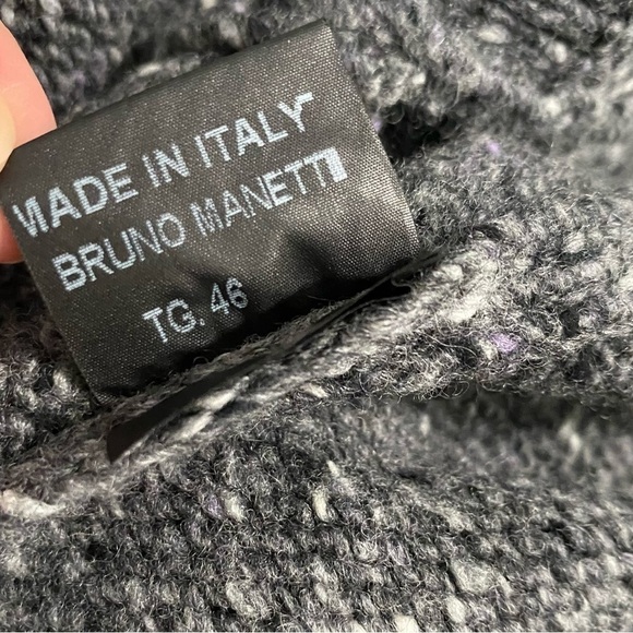 Bruno Manetti Cashmere & Wool Fringe Cardigan Longline Coat - Picture 9 of 16